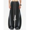 image:imageGORGLITTER Mens Barrel Sweatpants Uncuffed Baggy Y2k Wide Leg Sweat PantsBlack