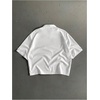 image:imageGORGLITTER Mens Boxy Cropped Shirts Button Up Y2K Graphic Baggy StreetwearWhite and Red