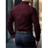 image:imageGORGLITTER Mens Business Dress Shirts Button Up Long Sleeve Formal ShirtBurgundy