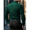 image:imageGORGLITTER Mens Business Dress Shirts Button Up Long Sleeve Formal ShirtDark Green
