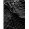 image:imageGORGLITTER Mens Button Down Cropped Shirts Striped Long Sleeve Crop TopsBlack
