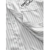 image:imageGORGLITTER Mens Button Down Cropped Shirts Striped Long Sleeve Crop TopsWhite Graphic
