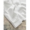 image:imageGORGLITTER Mens Button Down Cropped Shirts Striped Long Sleeve Crop TopsWhite Graphic