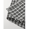 image:imageGORGLITTER Mens Cropped Shirt Button Up Plaid Boxy Short Sleeve Crop TopBlack White