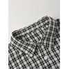 image:imageGORGLITTER Mens Cropped Shirt Button Up Plaid Boxy Short Sleeve Crop TopBlack White
