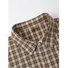 image:imageGORGLITTER Mens Cropped Shirt Button Up Plaid Boxy Short Sleeve Crop TopBrown