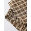 image:imageGORGLITTER Mens Cropped Shirt Button Up Plaid Boxy Short Sleeve Crop TopBrown