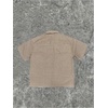 image:imageGORGLITTER Mens Cropped Shirt Button Up Plaid Boxy Short Sleeve Crop TopCoffee Brown
