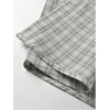 image:imageGORGLITTER Mens Cropped Shirt Button Up Plaid Boxy Short Sleeve Crop TopGreen