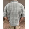 image:imageGORGLITTER Mens Cropped Shirt Button Up Plaid Boxy Short Sleeve Crop TopGreen