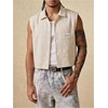image:imageGORGLITTER Mens Cropped Shirt Button Up Sleeveless Boxy Y2K Vest TopsApricot