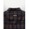 image:imageGORGLITTER Mens Cropped Shirt Casual Button Up Plaid Boxy Oversized Collar Short Sleeve Checkered Crop Tops StreetwearBlue