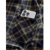 image:imageGORGLITTER Mens Cropped Shirt Casual Button Up Plaid Boxy Oversized Collar Short Sleeve Checkered Crop Tops StreetwearYellow