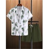image:imageGORGLITTER Mens Cruise Summer Beach 2 Piece Outfits Matching Shorts SetArmy Green Florals