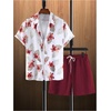 image:imageGORGLITTER Mens Cruise Summer Beach 2 Piece Outfits Matching Shorts SetBurgundy