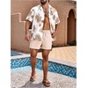 image:imageGORGLITTER Mens Cruise Summer Beach 2 Piece Outfits Matching Shorts SetKhaki