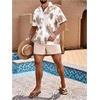 image:imageGORGLITTER Mens Cruise Summer Beach 2 Piece Outfits Matching Shorts SetKhaki
