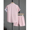 image:imageGORGLITTER Mens Cruise Summer Beach 2 Piece Outfits Matching Shorts SetPink