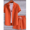 image:imageGORGLITTER Mens Cruise Vacation Outfits 2 Piece Causal Summer Shorts SetsBurnt Orange