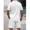 image:imageGORGLITTER Mens Cruise Vacation Outfits 2 Piece Causal Summer Shorts SetsPlain White