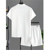 image:imageGORGLITTER Mens Cruise Vacation Outfits 2 Piece Causal Summer Shorts SetsPure White