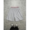 image:imageGORGLITTER Mens Double Waisted Baggy Plaid Y2K Basketball Gym Track ShortsGrey