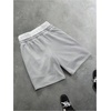 image:imageGORGLITTER Mens Double Waisted Baggy Plaid Y2K Basketball Gym Track ShortsGrey Graphic