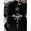 image:imageGORGLITTER Mens Drop Shoulder TShirts Graphic Printed Tees Streetwear TopBlack