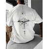 image:imageGORGLITTER Mens Drop Shoulder TShirts Graphic Printed Tees Streetwear TopWhite