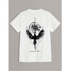 image:imageGORGLITTER Mens Drop Shoulder TShirts Graphic Printed Tees Streetwear TopWhite Compass  Eagle