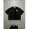 image:imageGORGLITTER Mens Graphic Cropped T Shirt Oversized Y2K Boxy StreetwearBlack Letter
