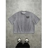 image:imageGORGLITTER Mens Graphic Cropped T Shirt Oversized Y2K Boxy StreetwearGrey Graphic