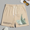 image:imageGORGLITTER Mens Graphic Shorts Y2K Basketball Baggy Cool Rave Drawstring Waist Vintage Track Gym Running Workout ShortsGraphic Khaki
