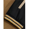 image:imageGORGLITTER Mens Graphic Varsity Jacket Letterman Baseball Bomber JacketsApricot and Black