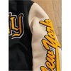 image:imageGORGLITTER Mens Graphic Varsity Jacket Letterman Baseball Bomber JacketsApricot and Black