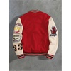 image:imageGORGLITTER Mens Graphic Varsity Jacket Letterman Baseball Bomber JacketsRed Figure
