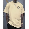 image:imageGORGLITTER Mens Japanese Graphic Tshirts Oversized Drop Shoulder T ShirtApricot Fish  Letter