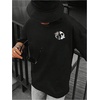 image:imageGORGLITTER Mens Japanese Graphic Tshirts Oversized Drop Shoulder T ShirtBlack Fish  Letter