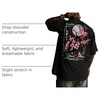 image:imageGORGLITTER Mens Japanese Graphic Tshirts Oversized Drop Shoulder T ShirtBlack Floral  Letter