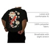 image:imageGORGLITTER Mens Japanese Graphic Tshirts Oversized Drop Shoulder T ShirtBlack Koi  Lotus