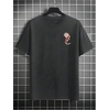 image:imageGORGLITTER Mens Japanese Graphic Tshirts Oversized Drop Shoulder T ShirtDark Grey Koi  Lotus
