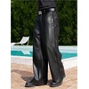image:imageGORGLITTER Mens Leather Pants Baggy Western Concert Cowboy Rodeo OutfitsIron Black