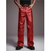 image:imageGORGLITTER Mens Leather Pants Baggy Western Concert Cowboy Rodeo OutfitsLight Red