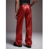 image:imageGORGLITTER Mens Leather Pants Baggy Western Concert Cowboy Rodeo OutfitsLight Red