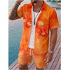 image:imageGORGLITTER Mens Matching Summer Cruise Sets Floral Vacation Beach OutfitsOrange
