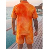 image:imageGORGLITTER Mens Matching Summer Cruise Sets Floral Vacation Beach OutfitsOrange