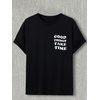 image:imageGORGLITTER Mens Oversized Graphic T Shirts Short Sleeve Drop Shoulder TeeBlack Floral  Slogan