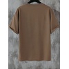 image:imageGORGLITTER Mens Oversized Graphic T Shirts Short Sleeve Drop Shoulder TeeBrown Slogan Letter