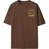image:imageGORGLITTER Mens Oversized Graphic T Shirts Short Sleeve Drop Shoulder TeeCoffee Brown Cartoon Bear  Slogan