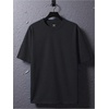 image:imageGORGLITTER Mens Oversized Graphic T Shirts Short Sleeve Drop Shoulder TeeDark Grey Angel Sculptural  Letter